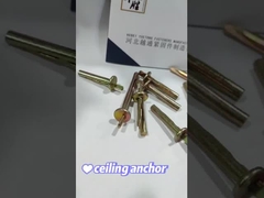 Geel zinkgeplatte plafondanker Bolt koolstofstaal Klasse 4.8 6x40 mm 6x60 mm