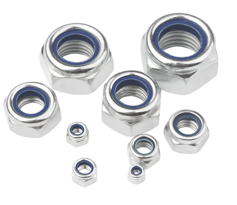 DIN985 Borgmoer Wit Zink Blauw Wit Zink M6-M36