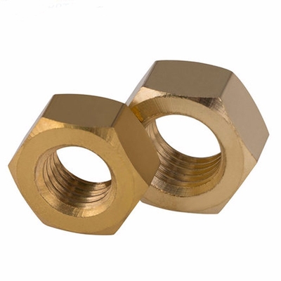Gegalvaniseerde zinkgeplatte messing Hexagon Nut H62 Din 934 M3 Geel Voor zware industrie