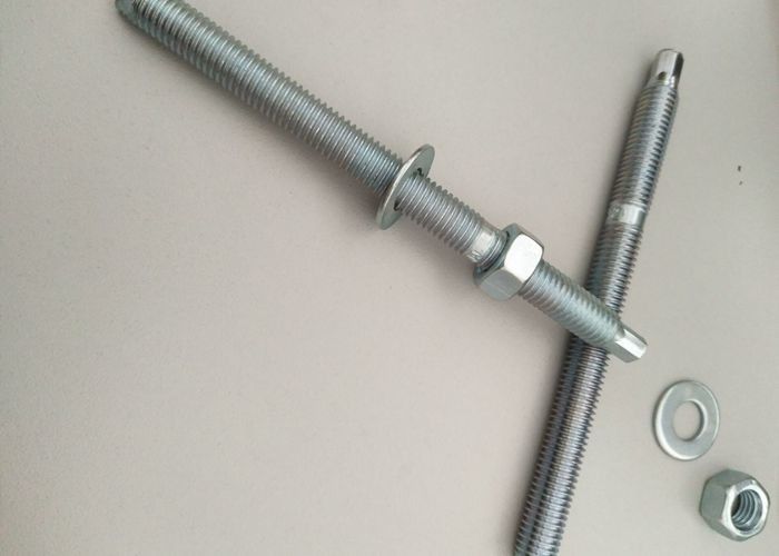 Bout van het ijzer de Materiële Chemische Anker met de Witte Bevestigingsmiddelen M12 van de Zinkkleur