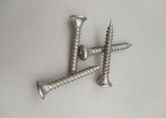 Volstrengdraad van koolstofstaal Droge wand zelfborende schroeven Platkop metalen schroeven